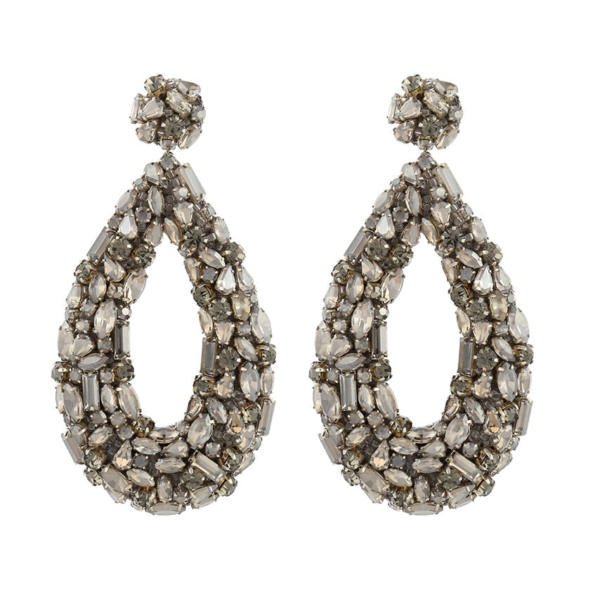 Deepa Gurnani Hand Embroidered Azealia Earrings