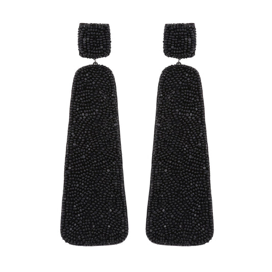 Deepa Gurnani Handmade Callia Earrings Black