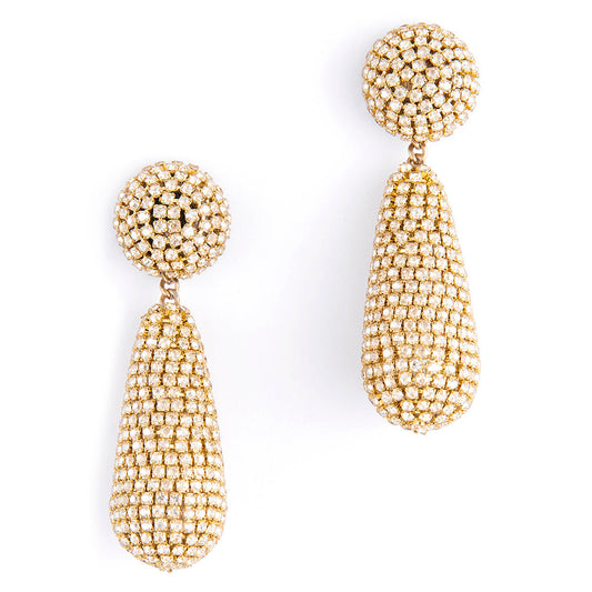 Deepa Gurnani Handmade Emely Earrings gold color