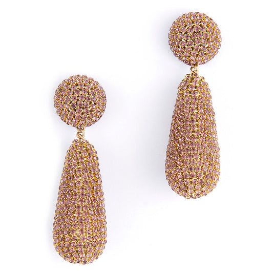 Deepa Gurnani Emely Earrings in Lavender colour