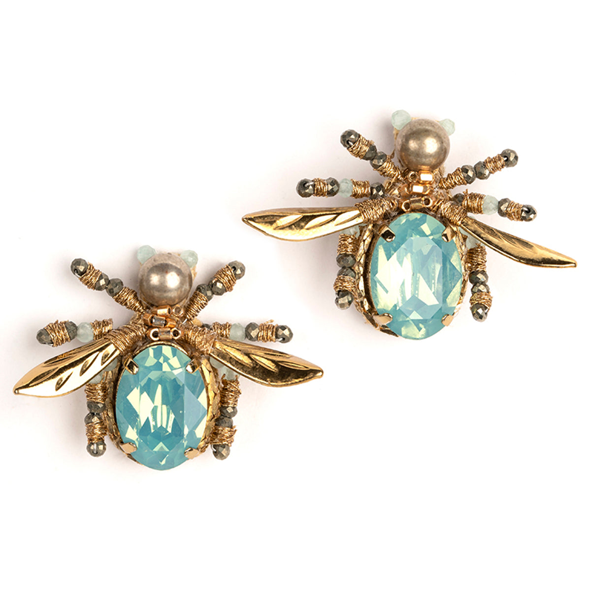 Deepa Gurnani Firefly Earrings in Mint