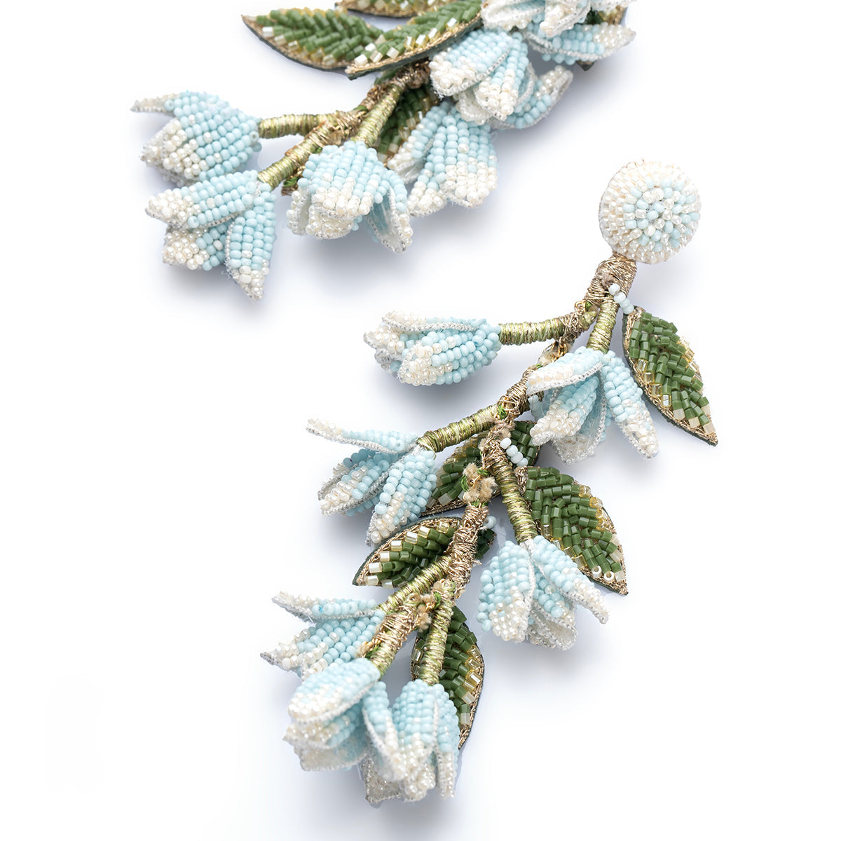 Deepa Gurnani Handmade Baby Blue Madelief Earrings