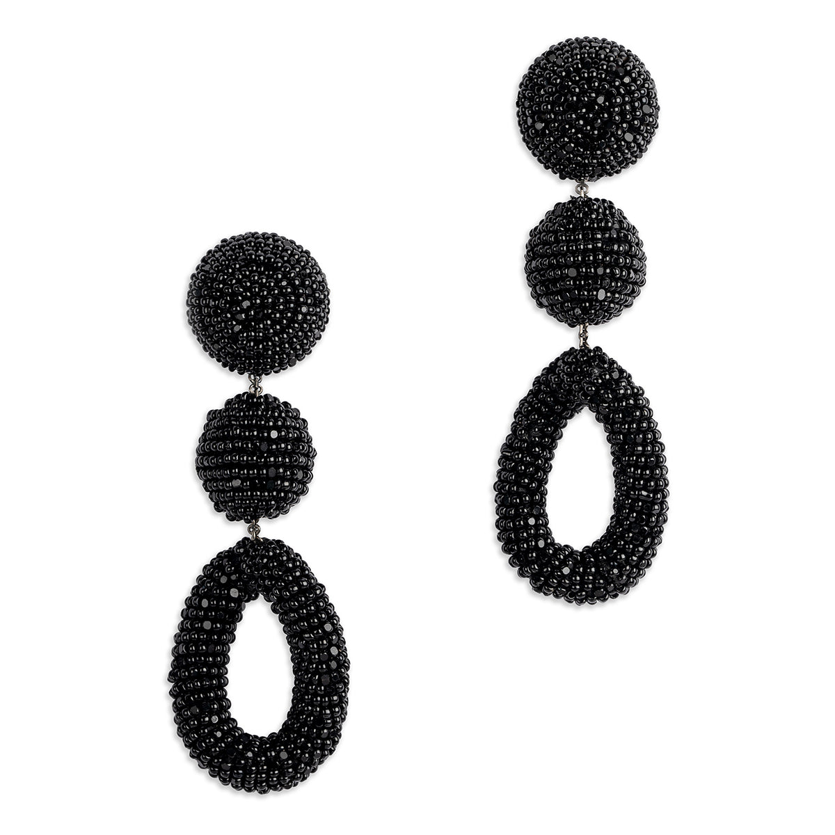 Deepa Gurnani Handmade Laylin Earrings in Black color