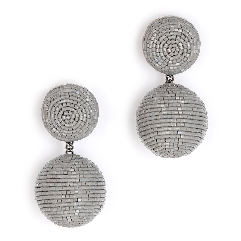 Deepa Gurnani handmade the Nica earring in Grey color