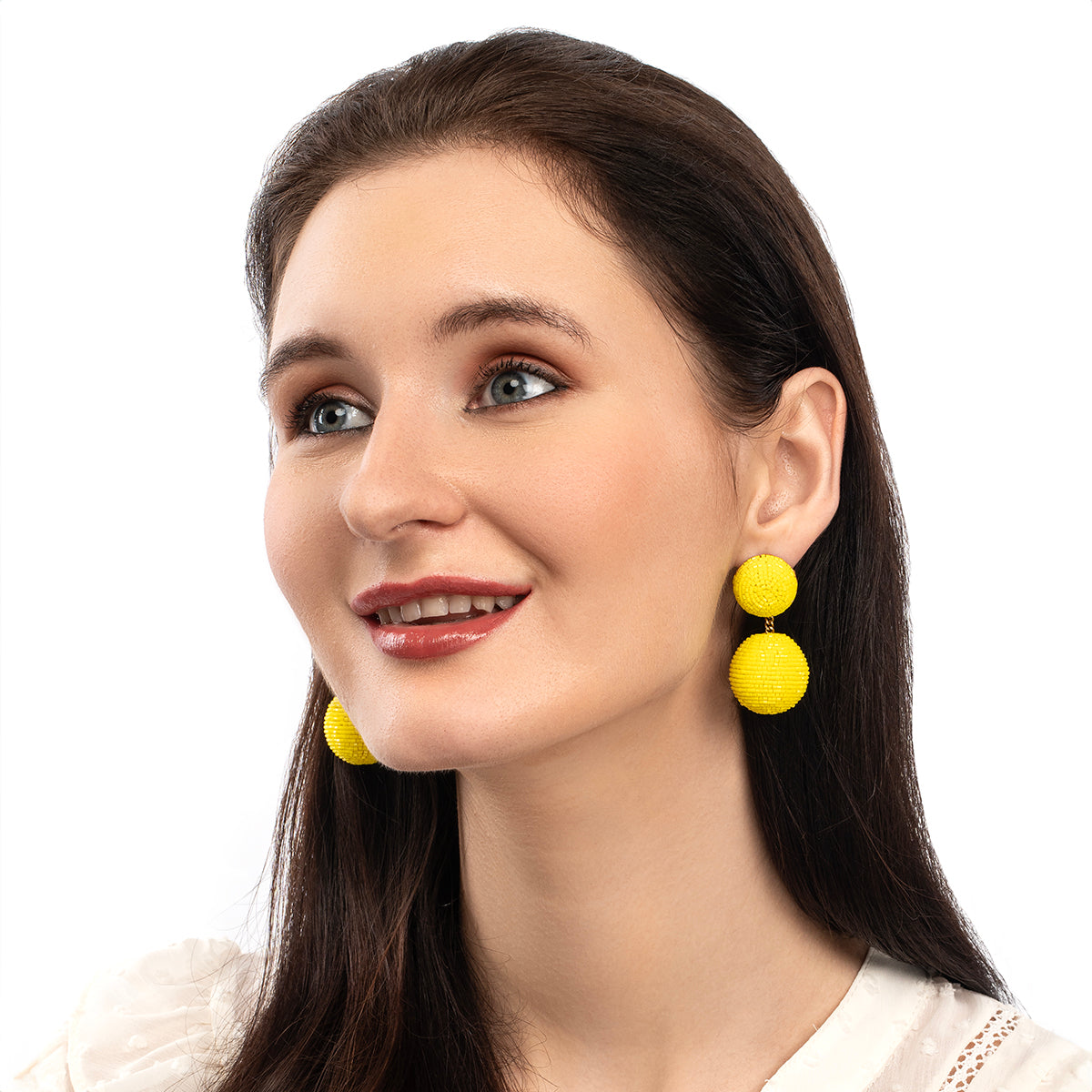 Emma Teardrop Clay Earrings || Mustard Yellow – Shop Laura Lee Designs