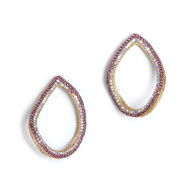 Deepa Gurnani handmade the Eve earring in fuchsia color