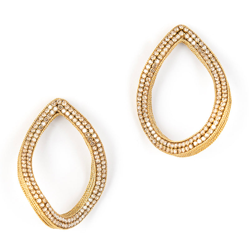 Deepa Gurnani handmade the Eve earring in Gold color