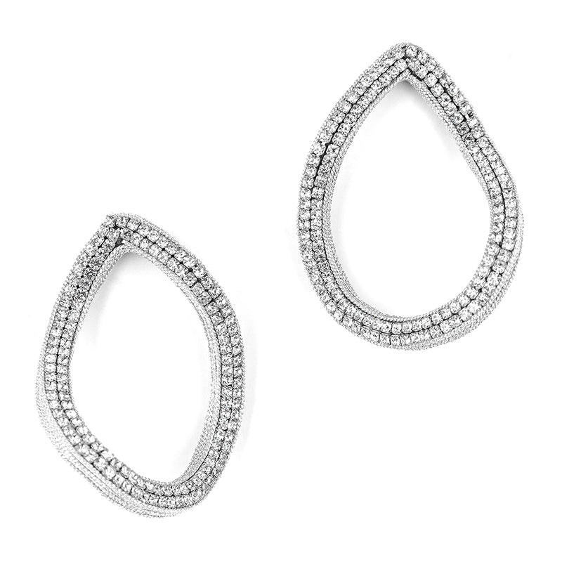 Deepa Gurnani handmade the Eve earring in Silver color