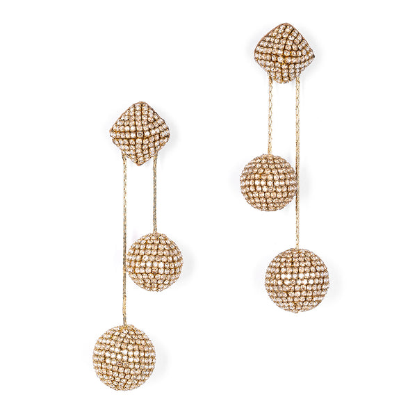 Deepa Gurnani handmade the Taryn earring in Gold color