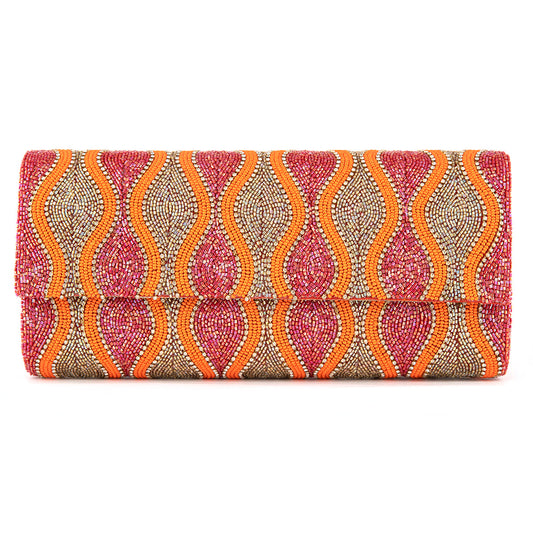 Deepa Gurnani Red Violetta Clutch