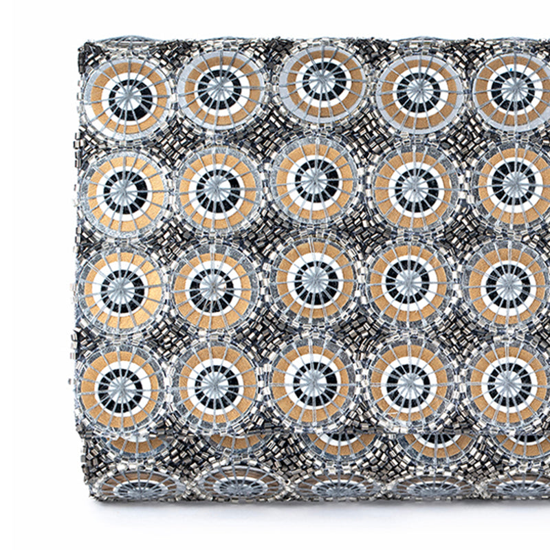 Detail Of Deepa Gurnani Handmade Liv Clutch in Gunmetal