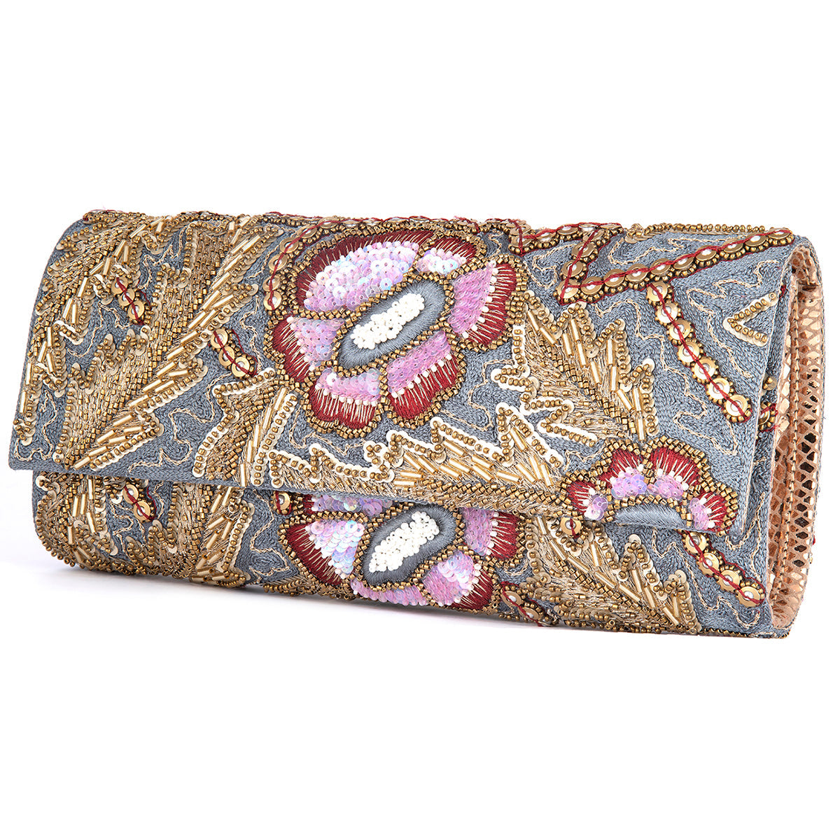 Deepa Gurnani Pink Wilder Clutch