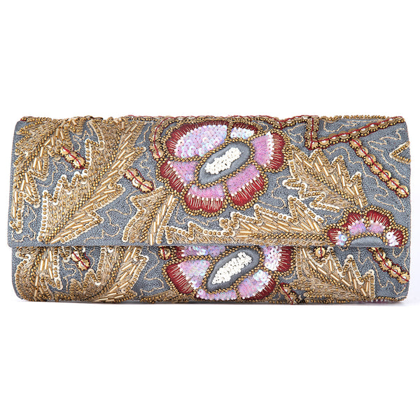 Deepa Gurnani Pink Wilder Clutch