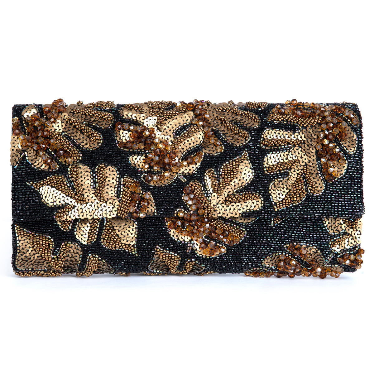 Deepa Gurnani Handmade Myrene Clutch in Brown color