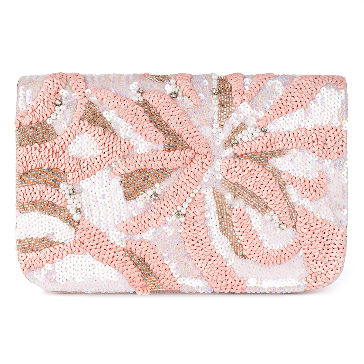 Deepa Gurnani Marcella Clutch in pink color