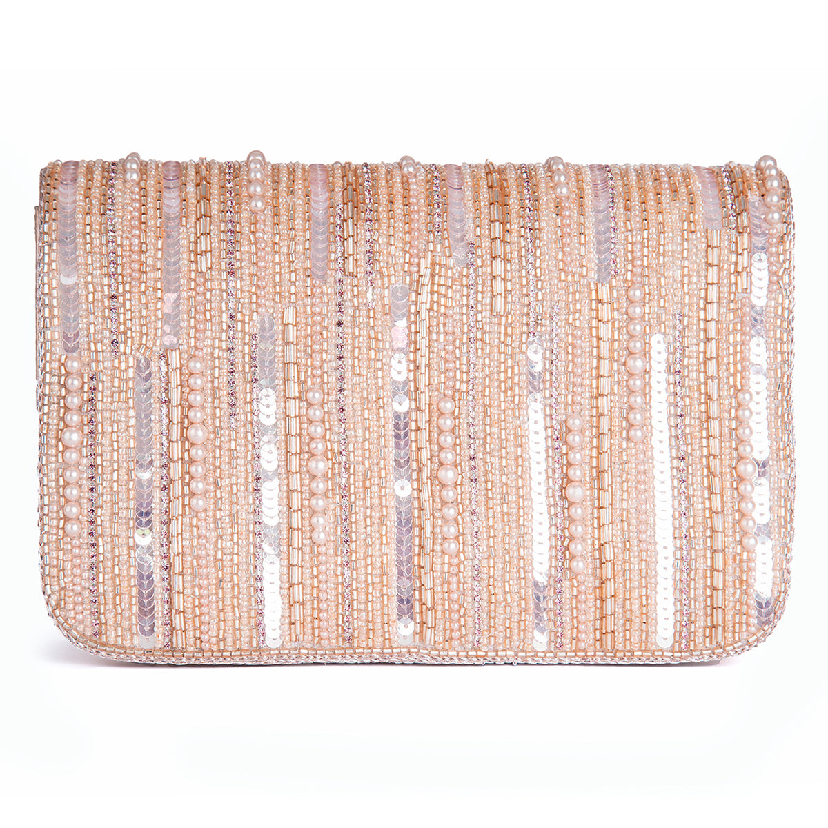 Deepa Gurnani Lumina Clutch in peach color