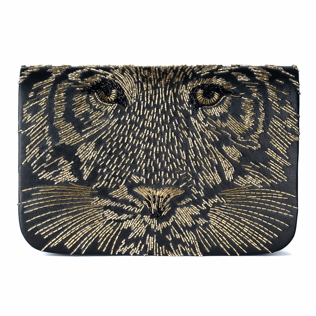 Deepa Gurnani  Adonis Clutch in Gold color