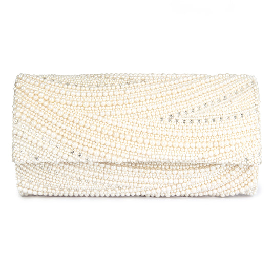 Deepa Gurnani Mara Clutch in silver color