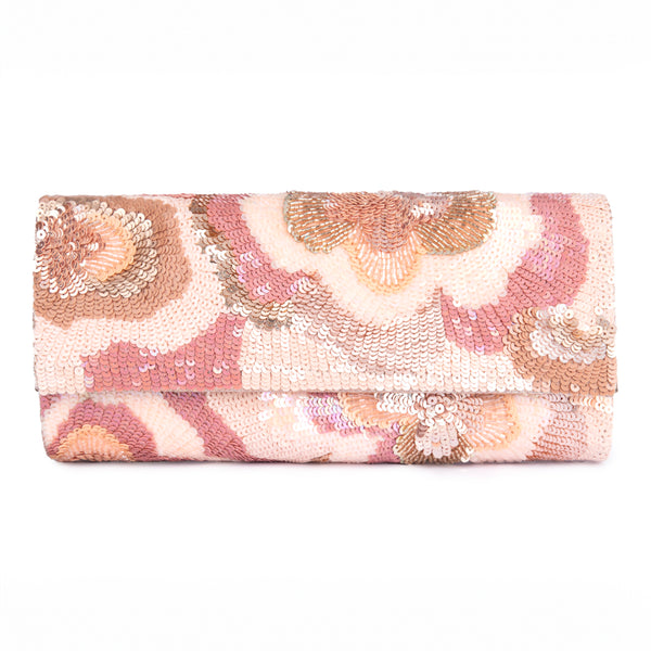 Deepa Gurnani Cira Clutch in pink color