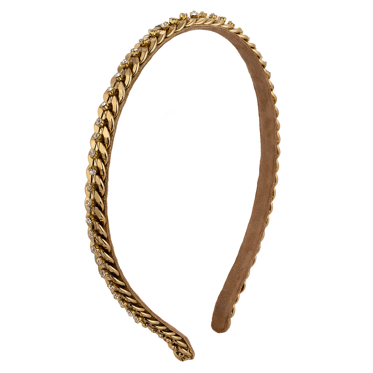 Deepa by Deepa Gurnani Handmade Chainey Headband in Gold color