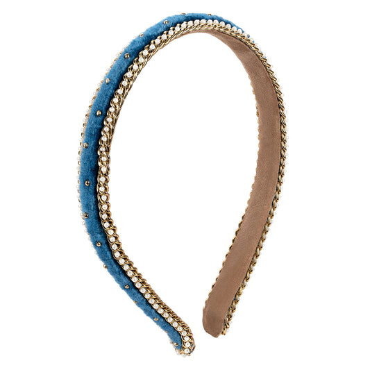 Deepa by Deepa Gurnani Handmade Imogen Headband in Blue color