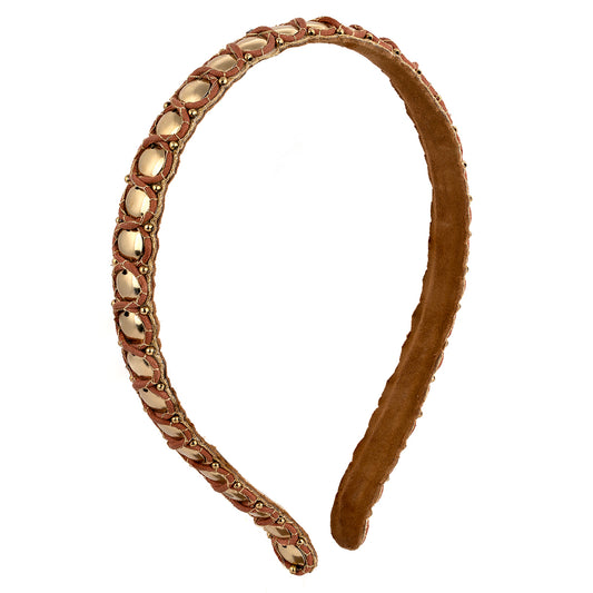 Deepa by Deepa Gurnani Handmade Kayomi Headband in Brown color