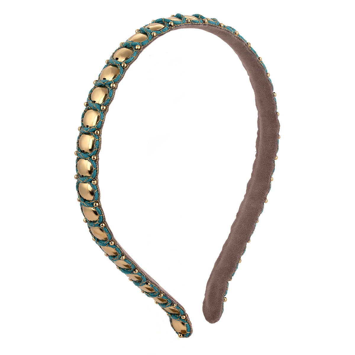 Deepa by Deepa Gurnani Handmade Kayomi Headband in Teal color