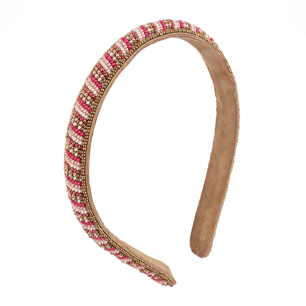 Deepa by Deepa Gurnani handmade Aramina headband in pink color