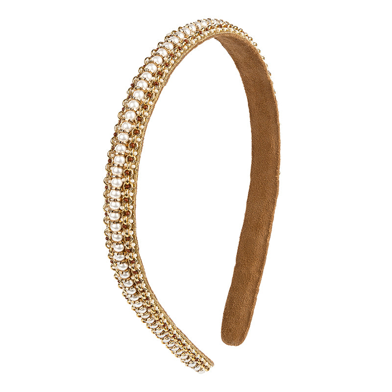 Deepa by Deepa Gurnani Handmade Natasha Headband Gold Color