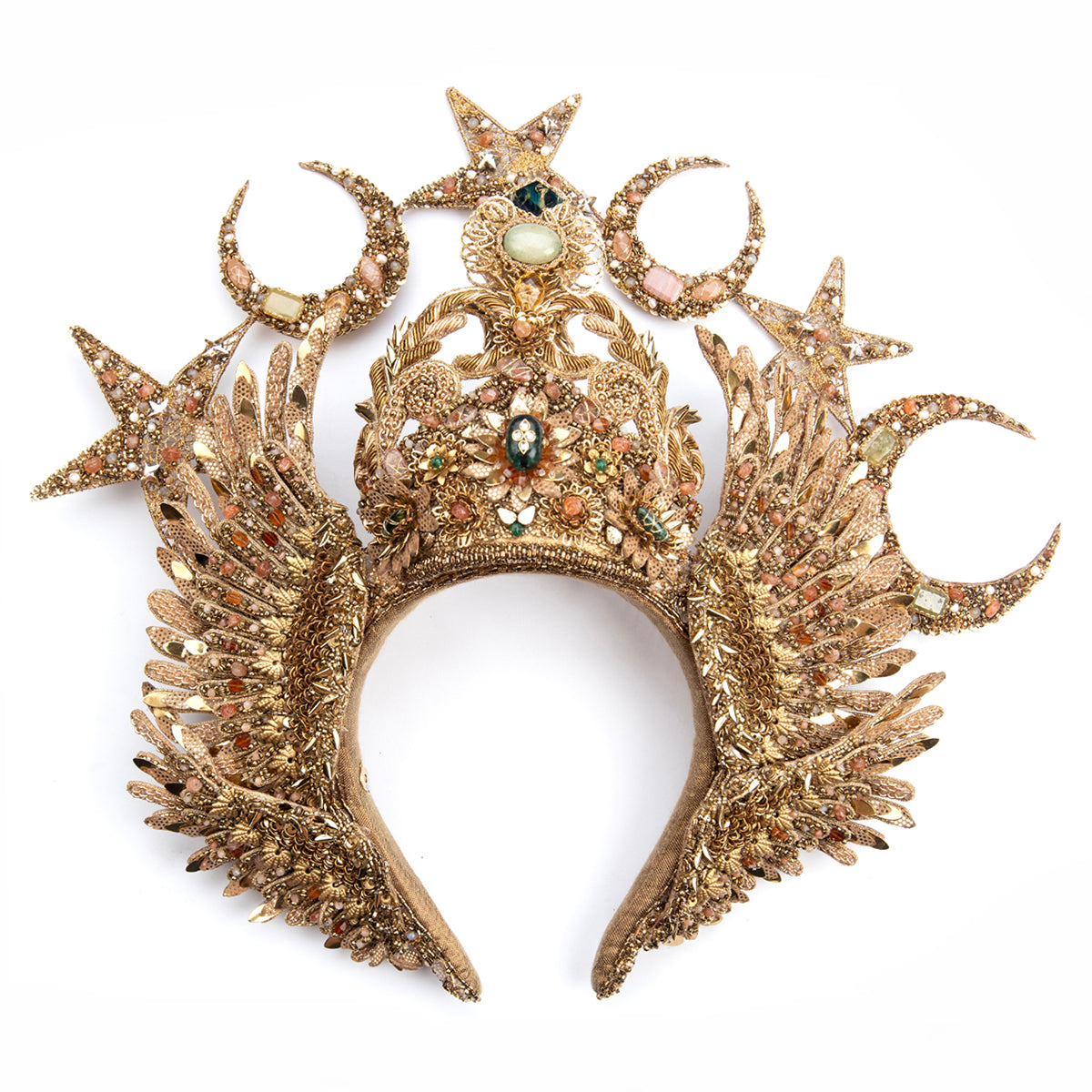 Deepa Gurnani  Empress Headband in Gold color