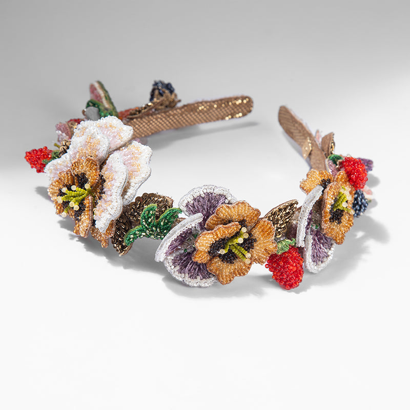 Deepa Gurnani handmade Tropical Headband in Multi color