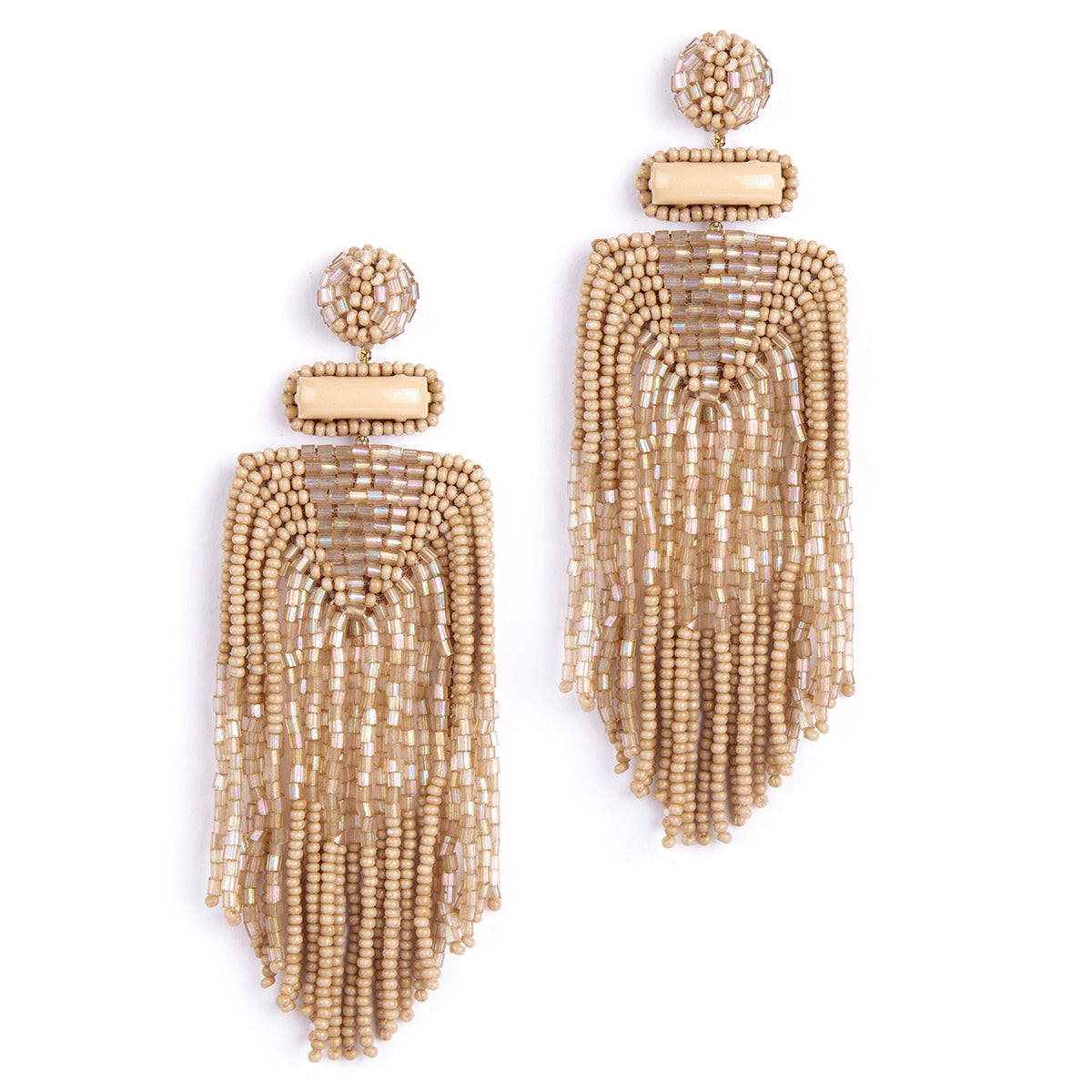 Deepa By Deepa Gurnani handmade Jody Earrings in beige color