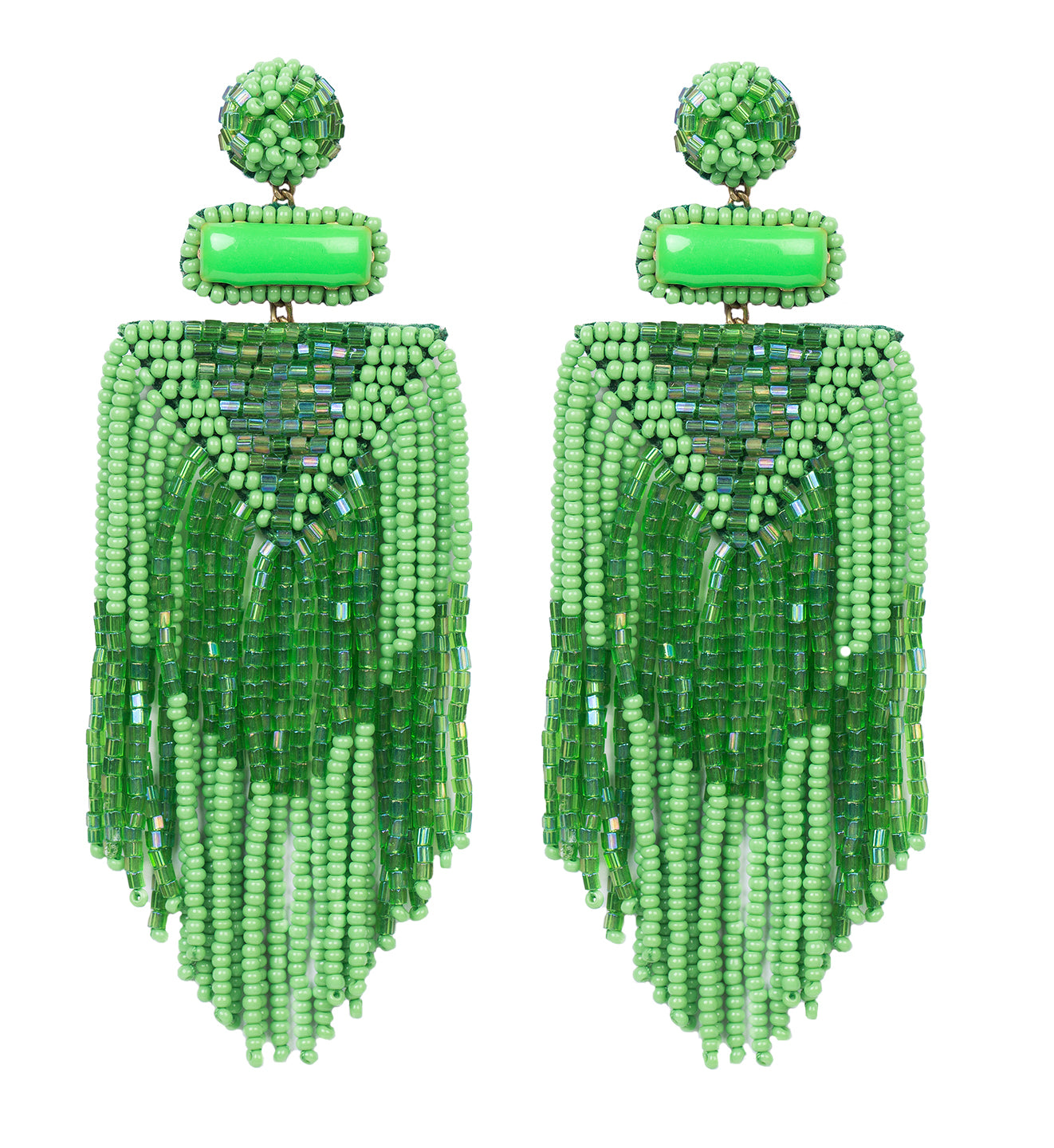 Deepa By Deepa Gurnani handmade Jody Earrings in green color