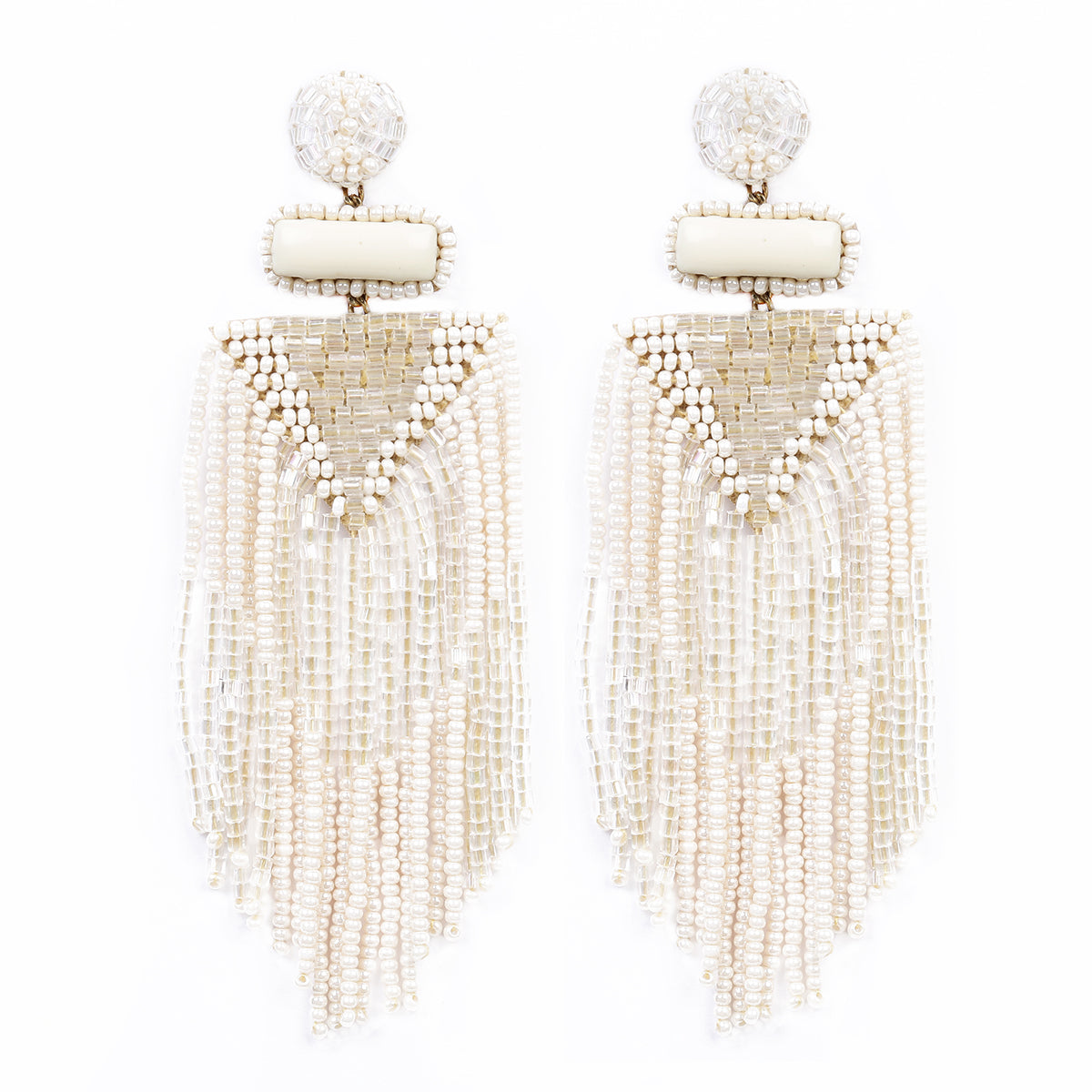 Deepa By Deepa Gurnani handmade Jody Earrings in ivory color