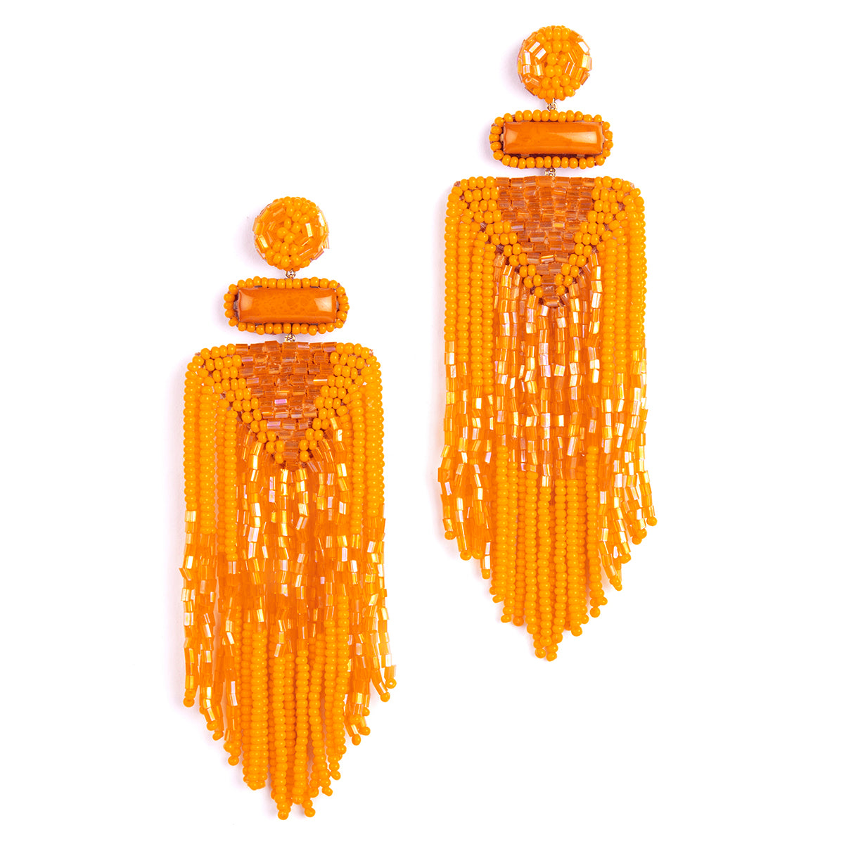 Deepa By Deepa Gurnani handmade Jody Earrings in marigold color