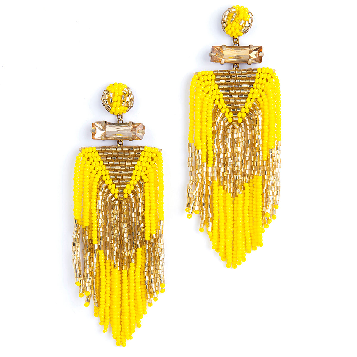 Deepa by Deepa Gurnani Jody Earrings in Yellow color
