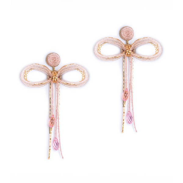 Deepa Gurnani Coquette Earrings in Pink