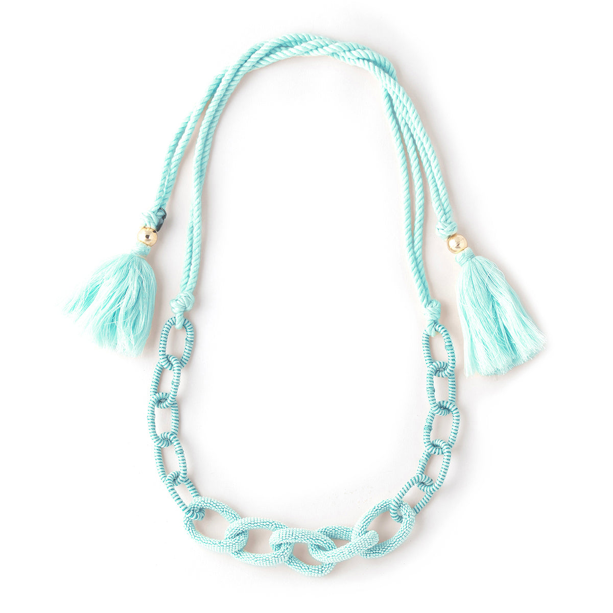 Deepa by Deepa Gurnani Handmade Meeko necklace in aqua color