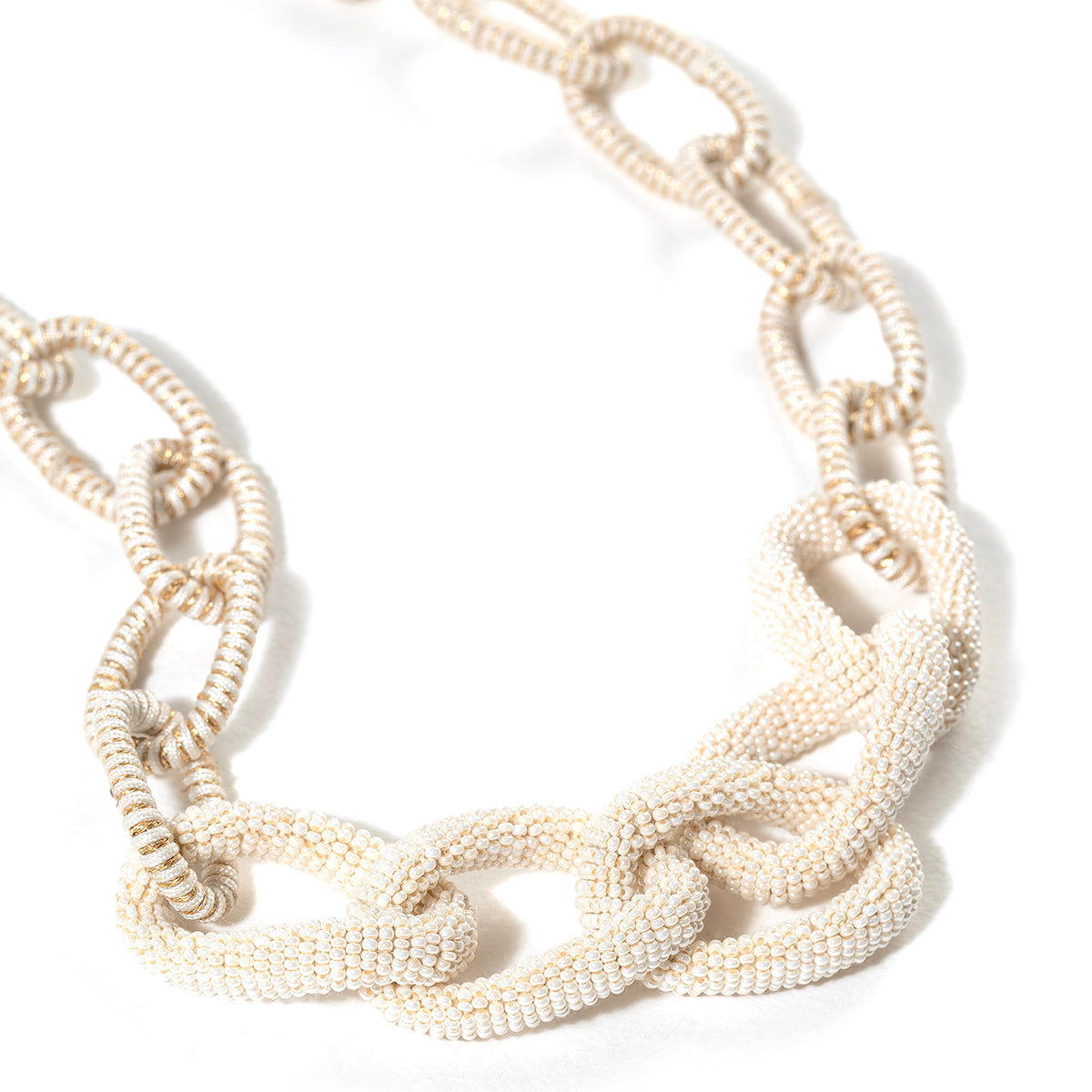 Detail of Deepa by Deepa Gurnani Handmade Meeko necklace in ivory color