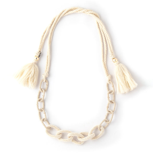 Deepa by Deepa Gurnani Handmade Meeko necklace in ivory color