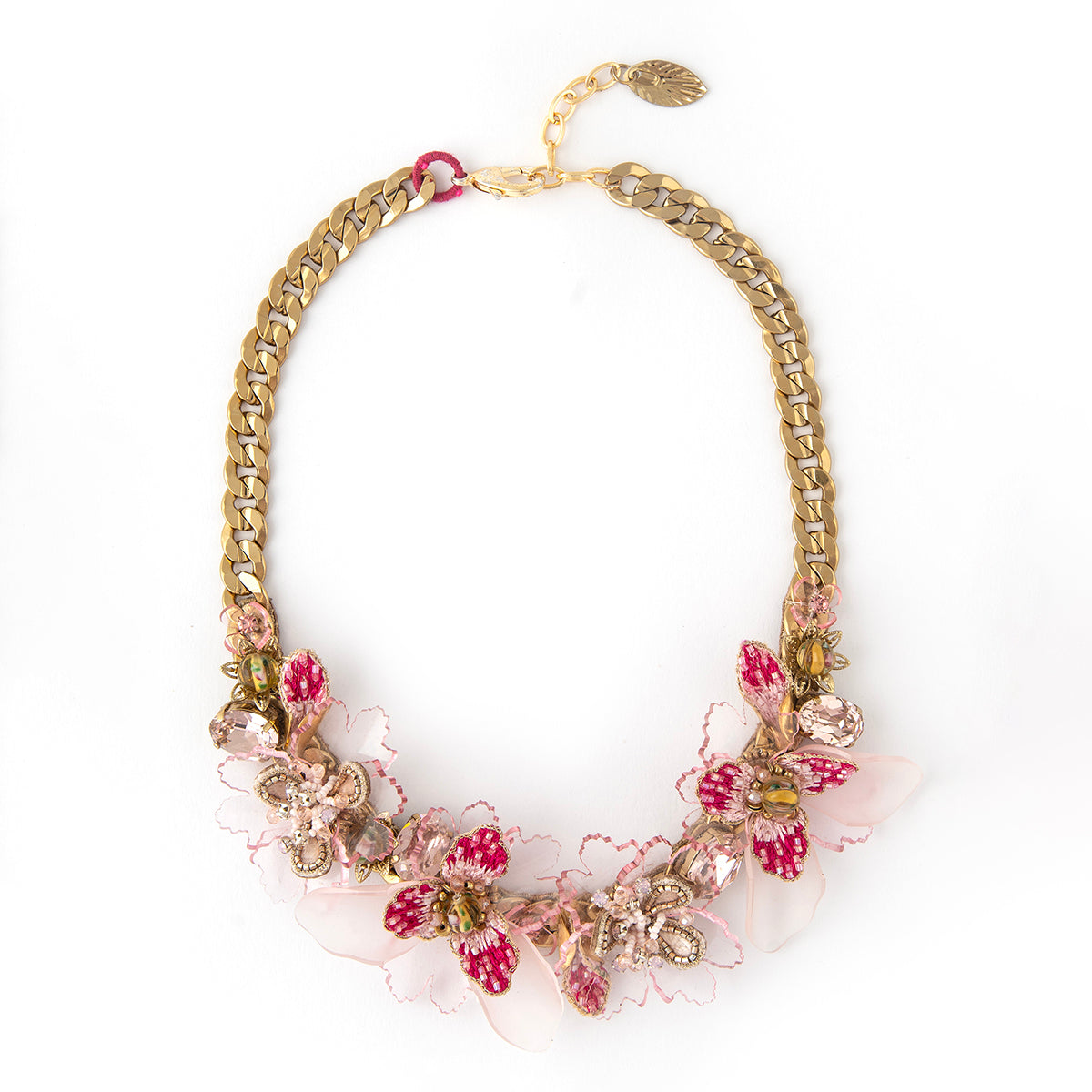 Deepa by Deepa Gurnani Handmade Calypso necklace in fuchsia color