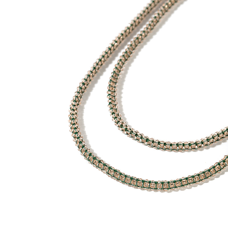 Detail of Deepa by Deepa Gurnani Handmade Bethany necklace in Emerald color