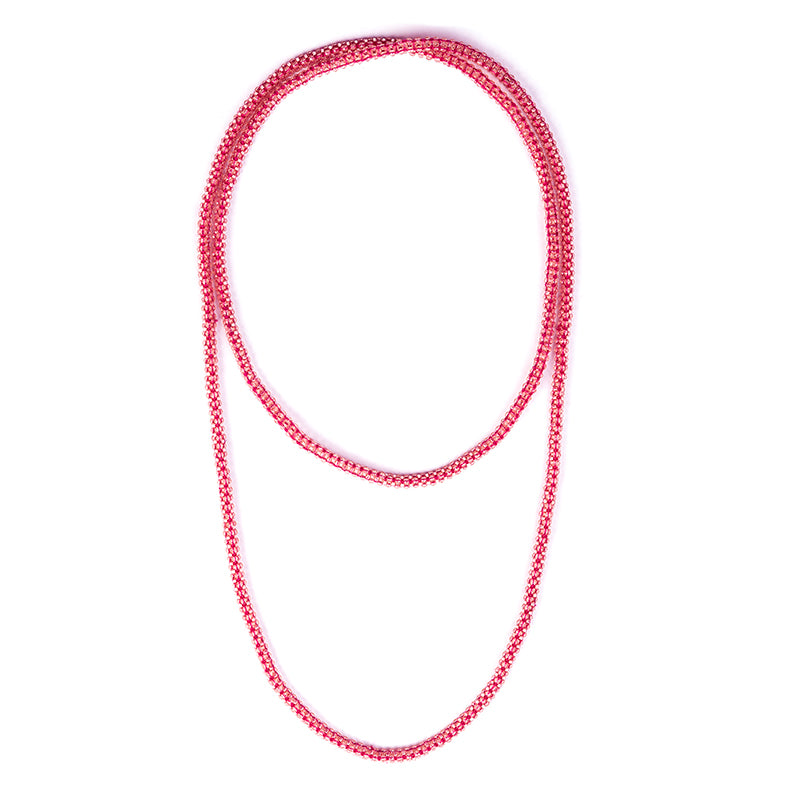 Deepa by Deepa Gurnani Handmade Bethany necklace in Fuchsia color