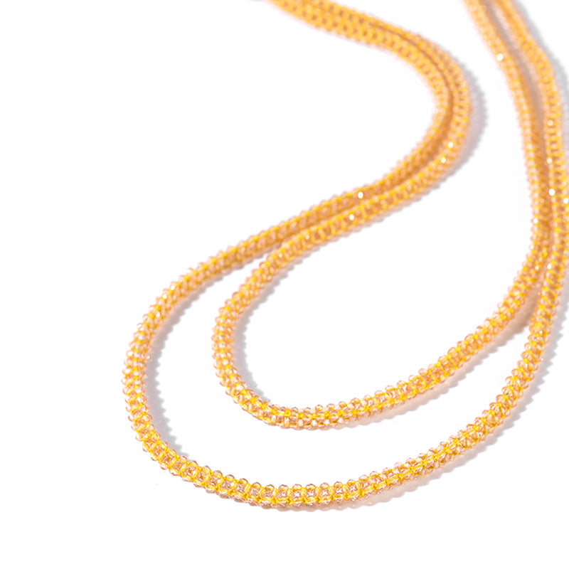 Detail of Deepa by Deepa Gurnani Handmade Bethany necklace in Yellow color