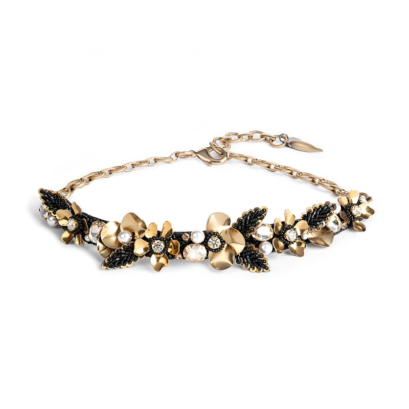 Deepa by Deepa Gurnani Handmade Katrina necklace in Black color