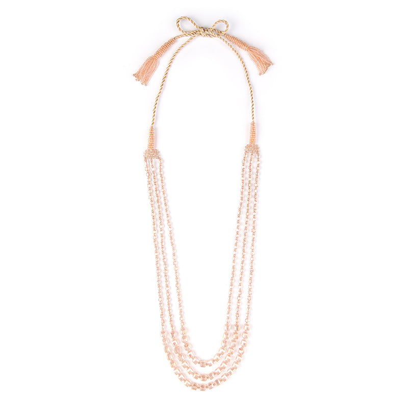 Handmade Deepa by Deepa Gurnani Gizeth Necklace in Peach color