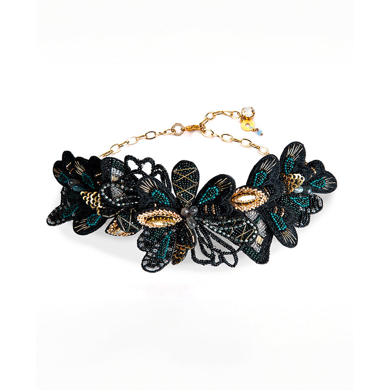 Deepa Gurnani Handmade Black Zosia Necklace