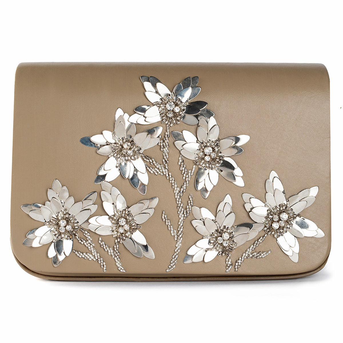 Deepa Gurnani Nadine Clutch in Silver color