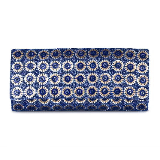 Deepa Gurnani Handmade Liv Clutch in Navy