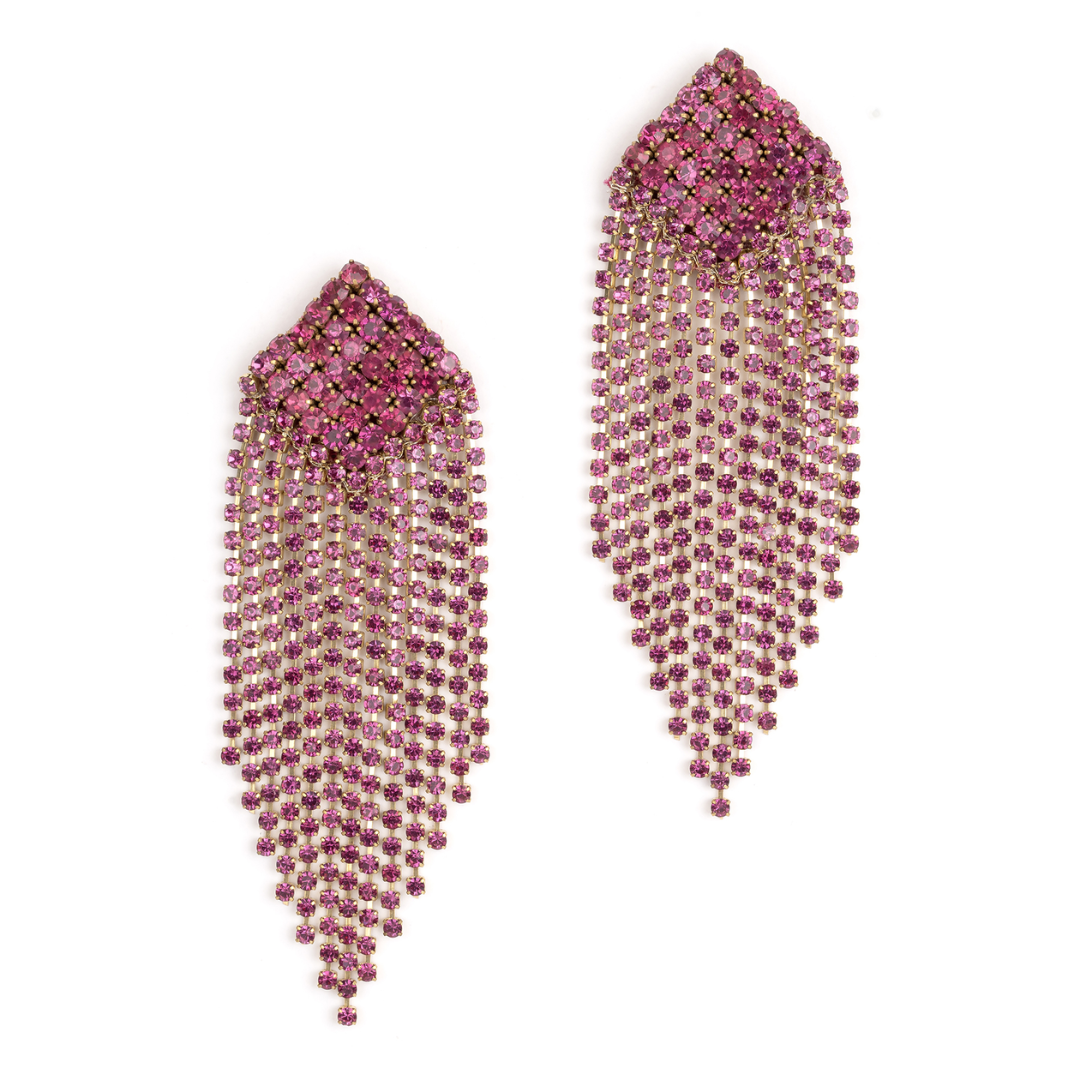 Deepa By Deepa Gurnani Niomi Earrings in Fuchsia